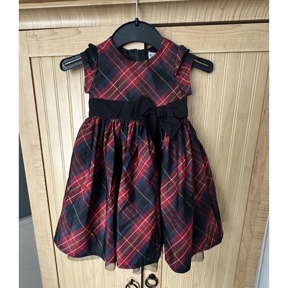 Baby Gap Girls 18-24 Mos Tafetta Dress Holiday Plaid Tartan Ralph Christmas - Picture 1 of 4